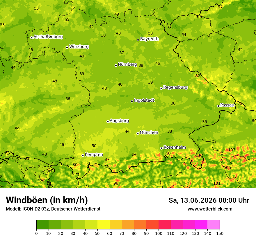 Maximale Windböen