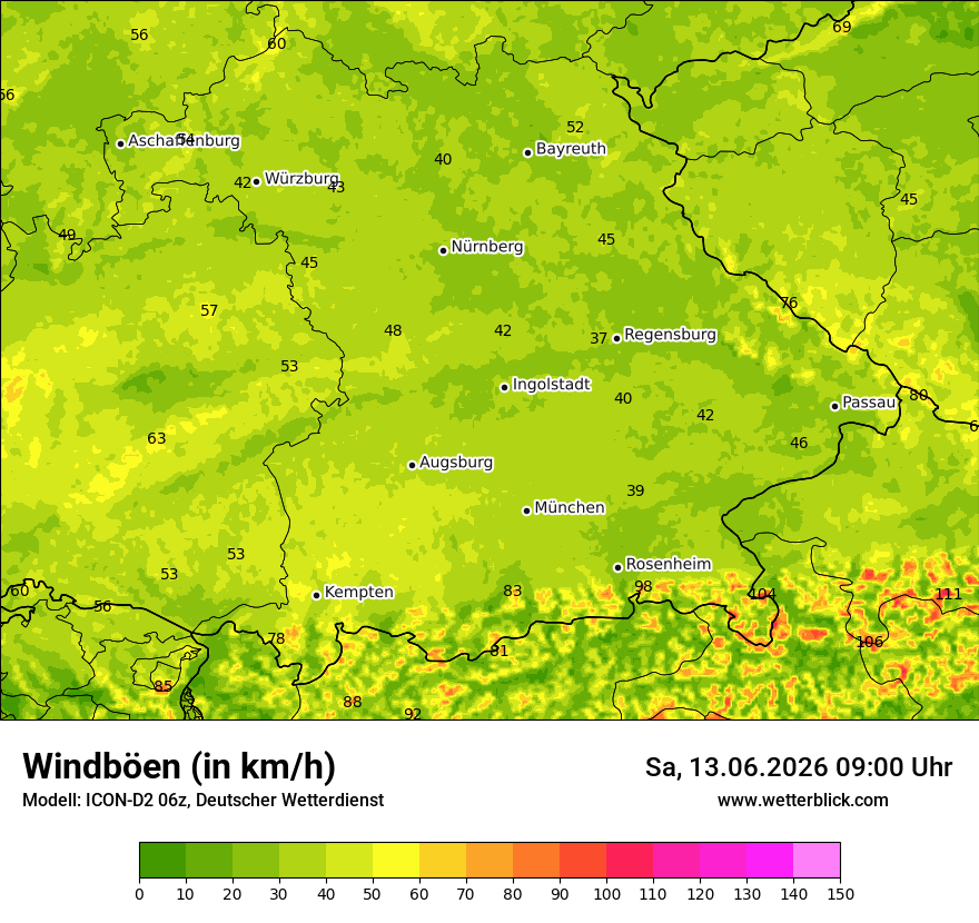 Maximale Windböen