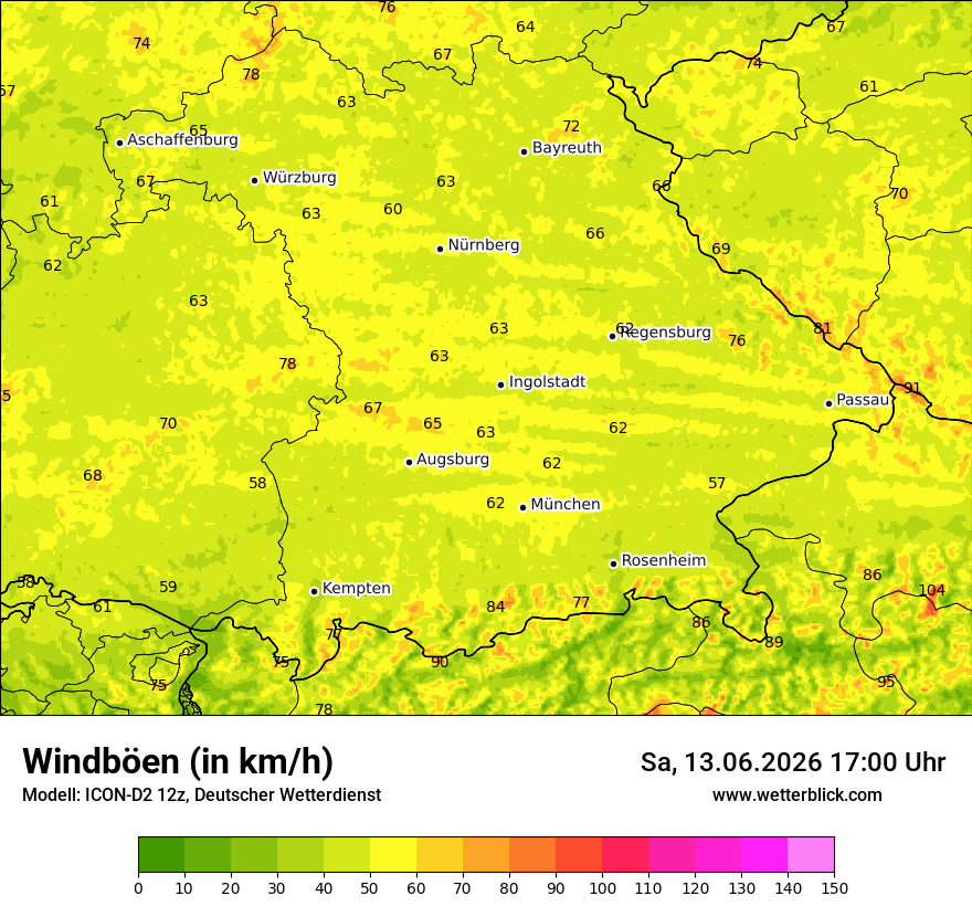 Maximale Windböen