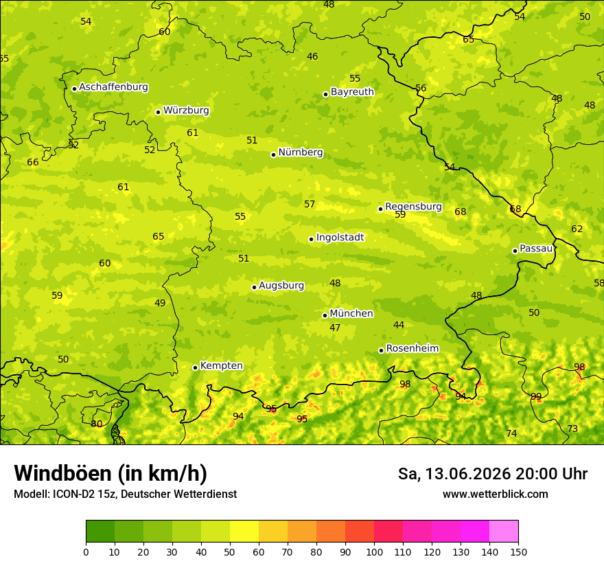 Maximale Windböen
