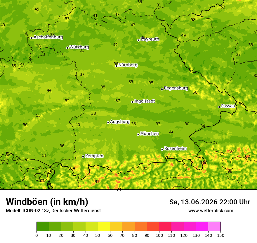 Maximale Windböen