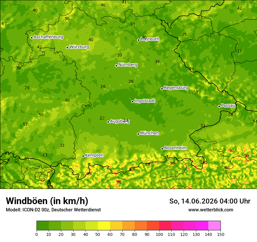 Maximale Windböen