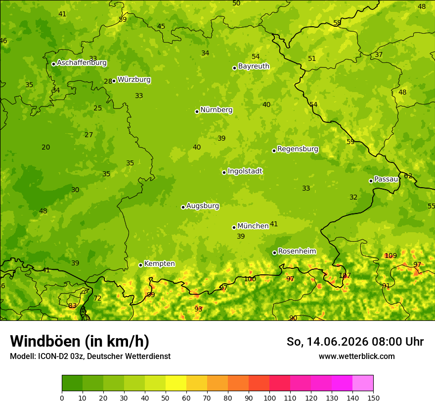 Maximale Windböen