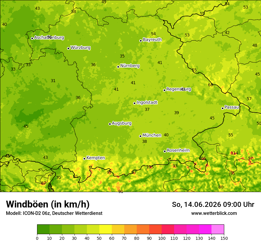 Maximale Windböen