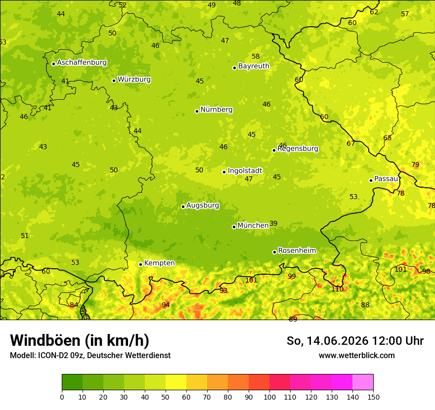Maximale Windböen