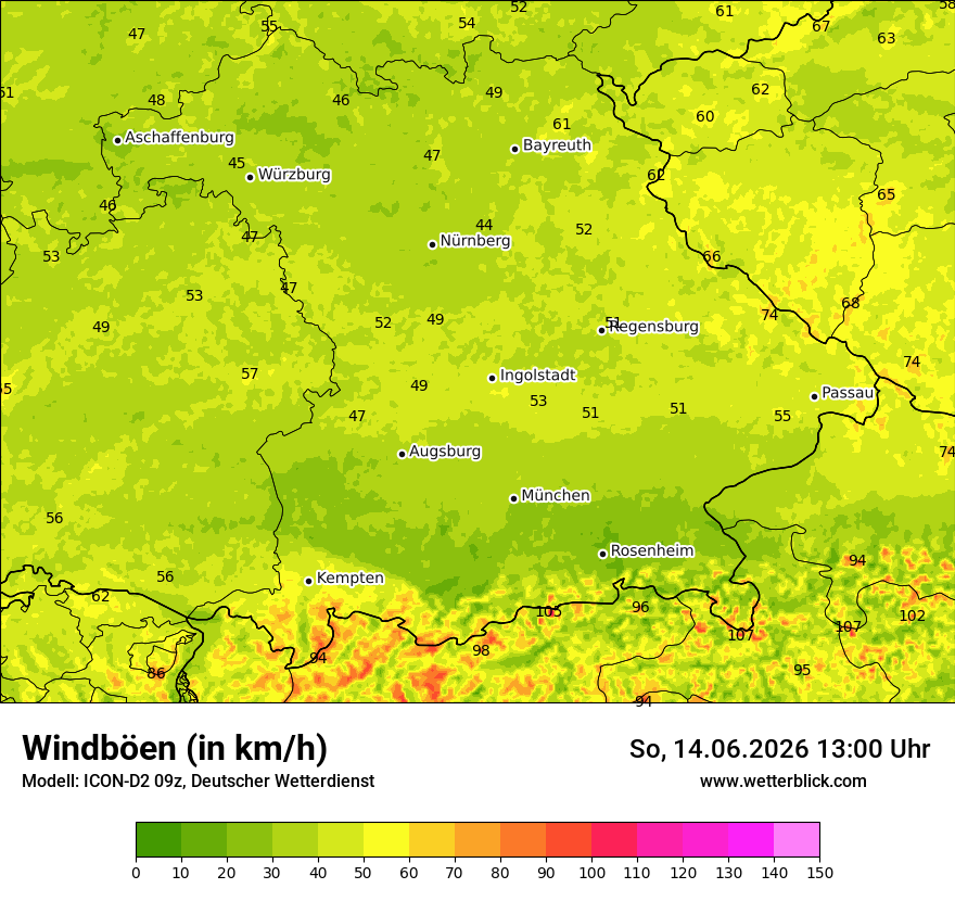Maximale Windböen