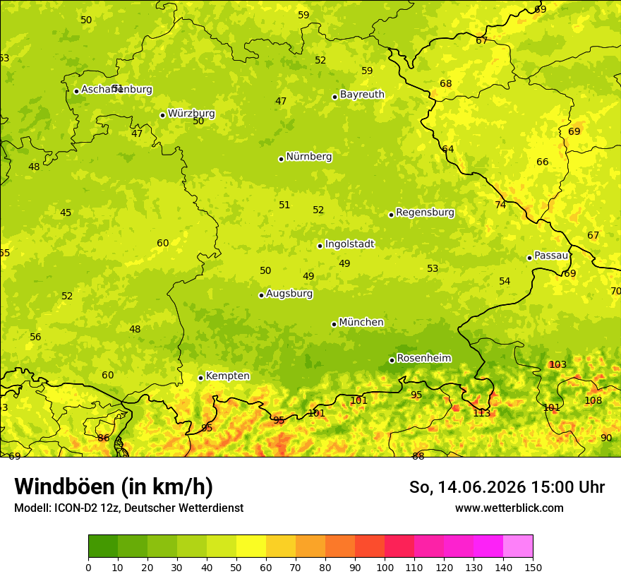 Maximale Windböen