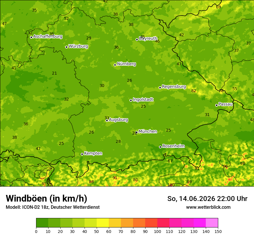 Maximale Windböen