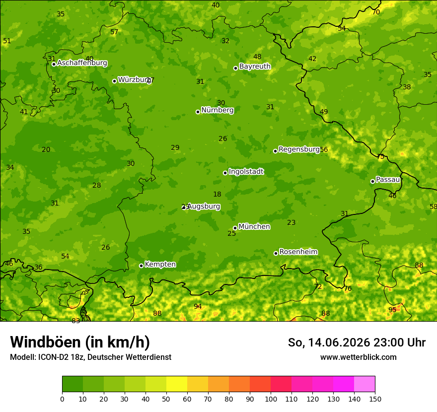 Maximale Windböen