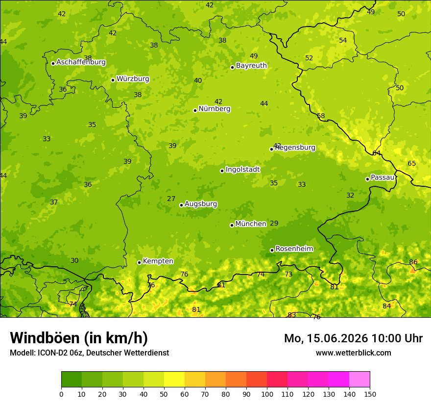 Maximale Windböen