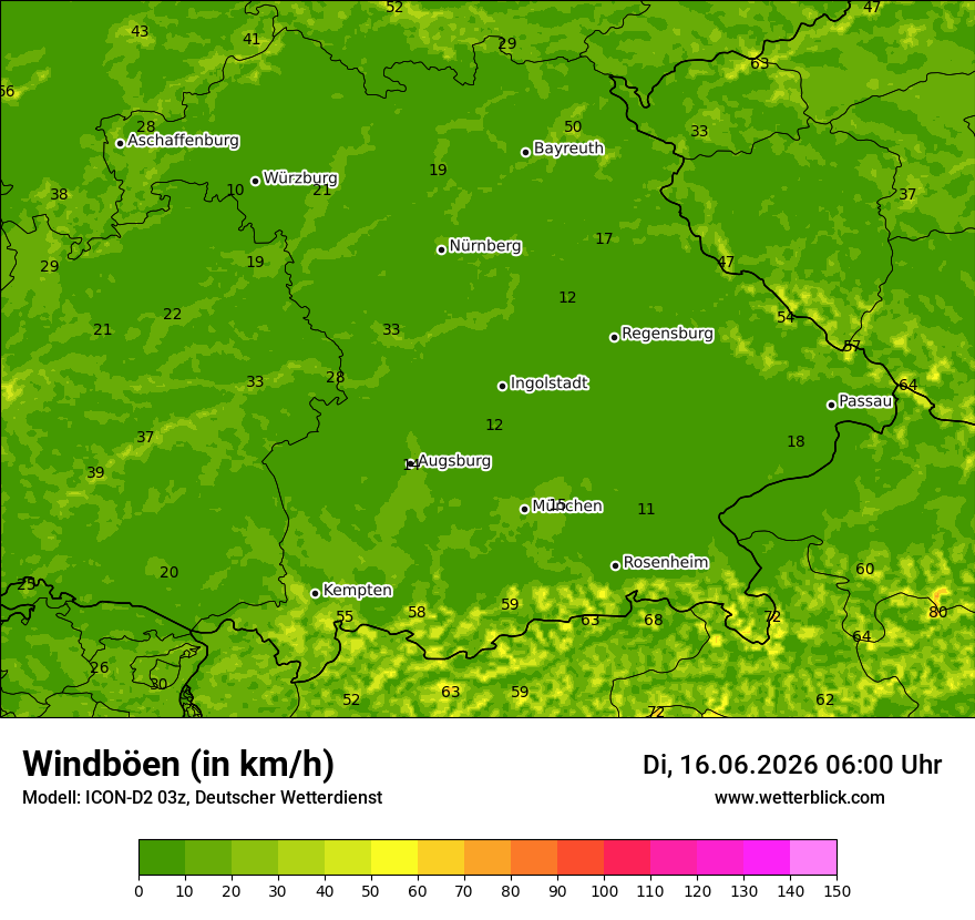 Maximale Windböen