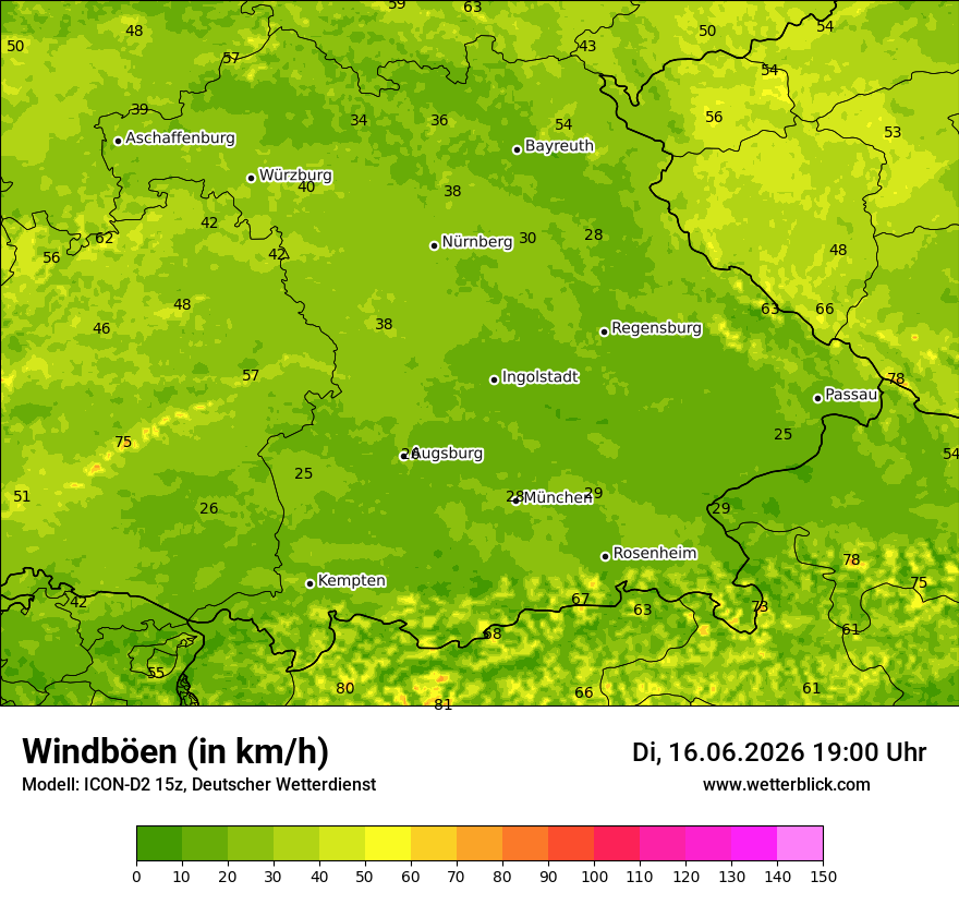 Maximale Windböen