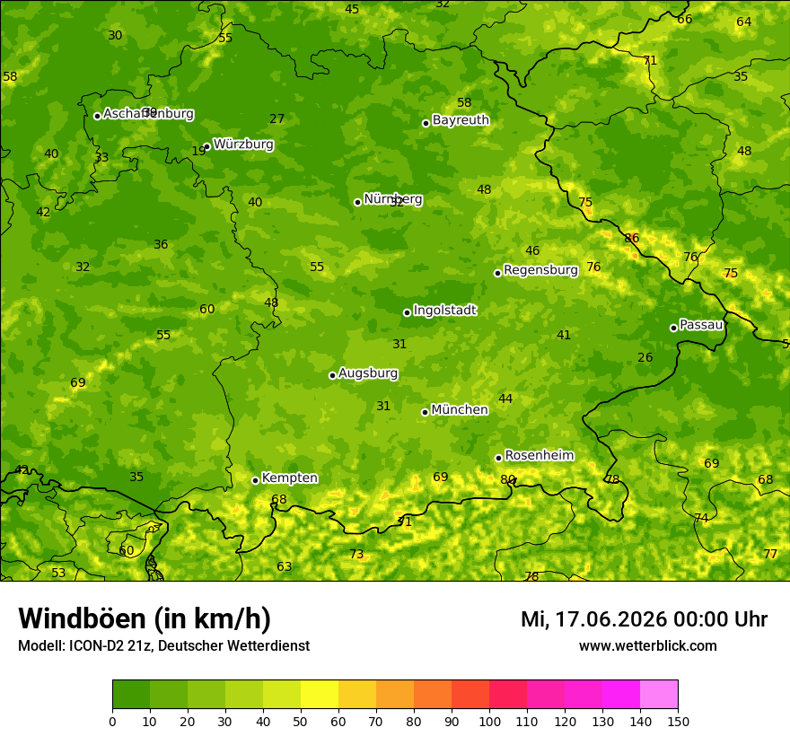 Maximale Windböen