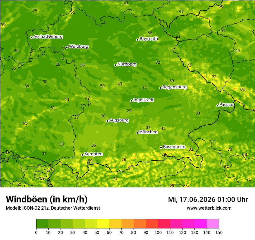 Maximale Windböen