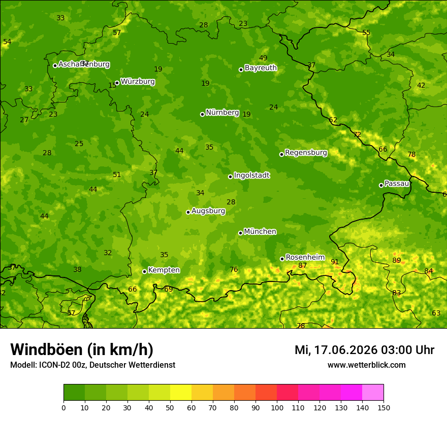 Maximale Windböen