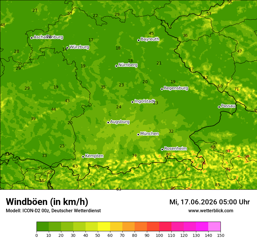 Maximale Windböen