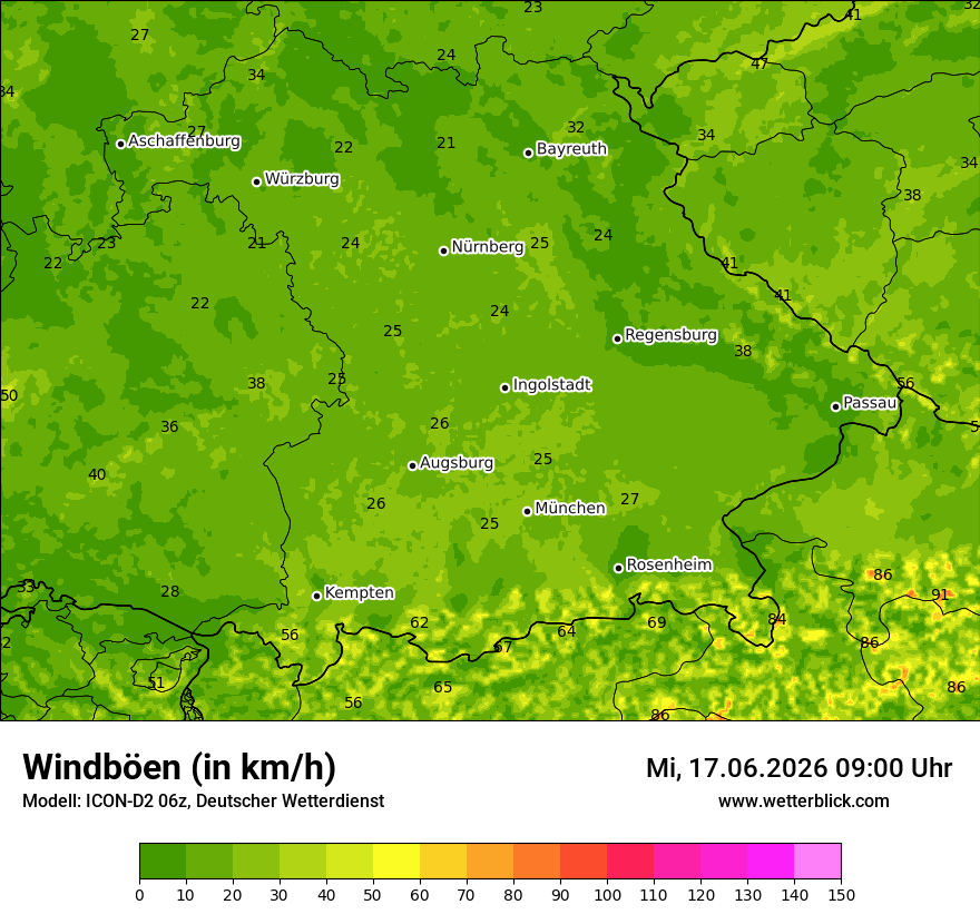Maximale Windböen