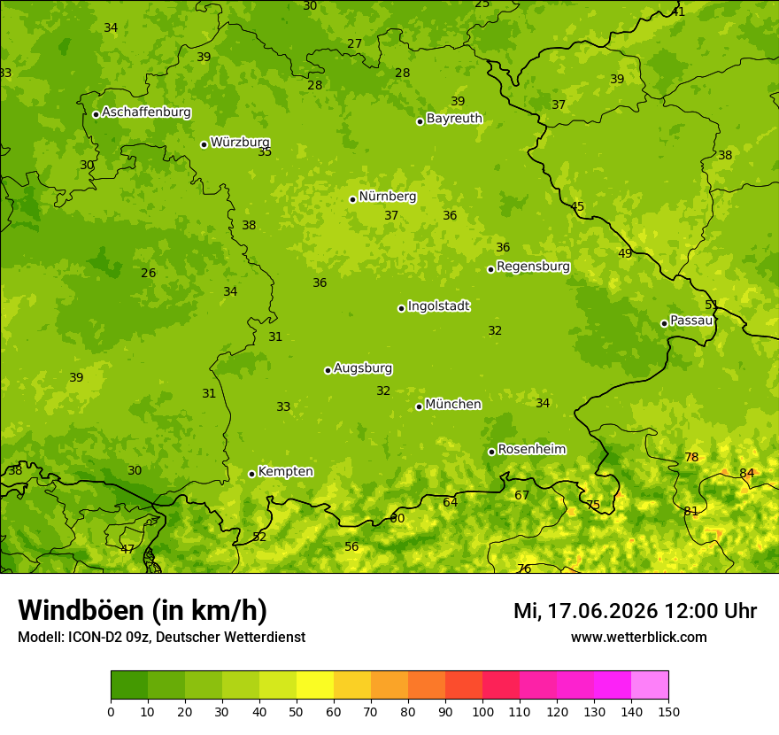 Maximale Windböen