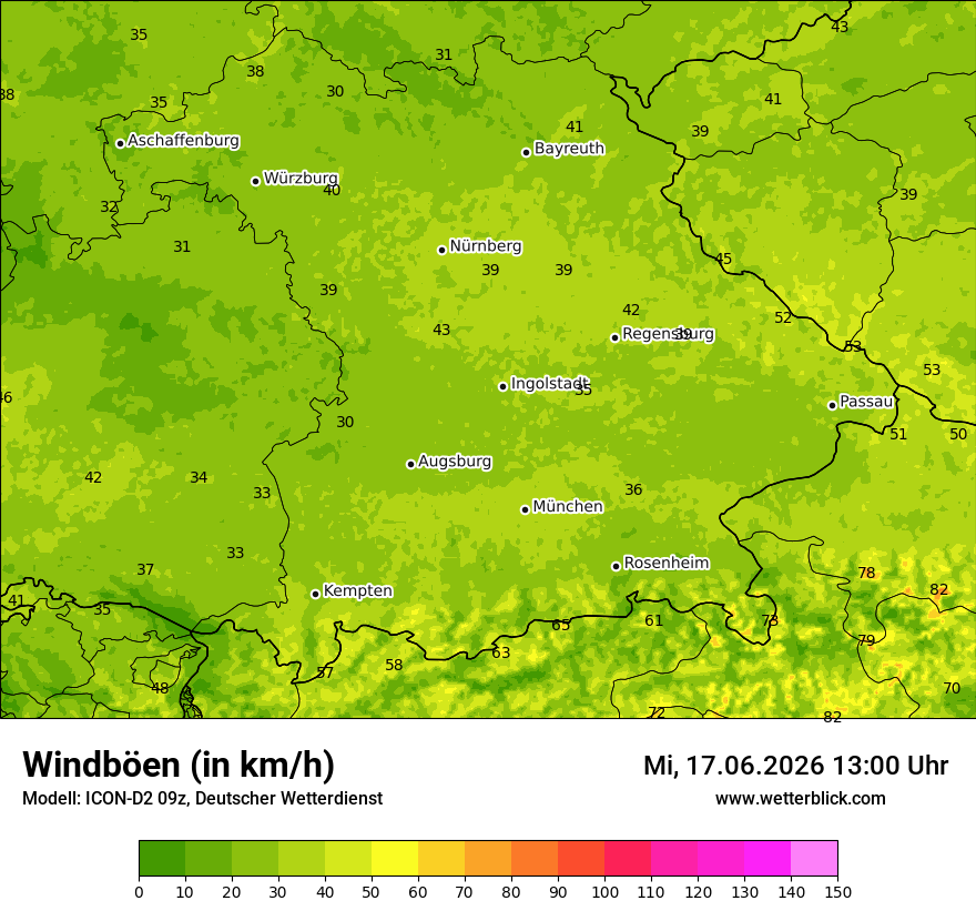 Maximale Windböen