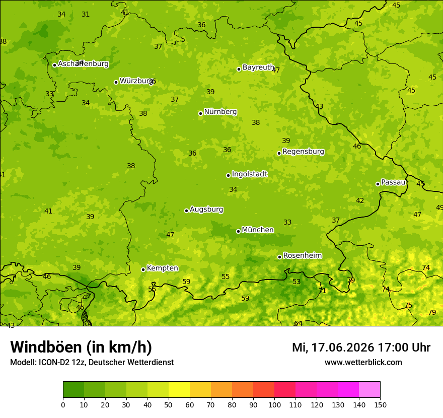 Maximale Windböen