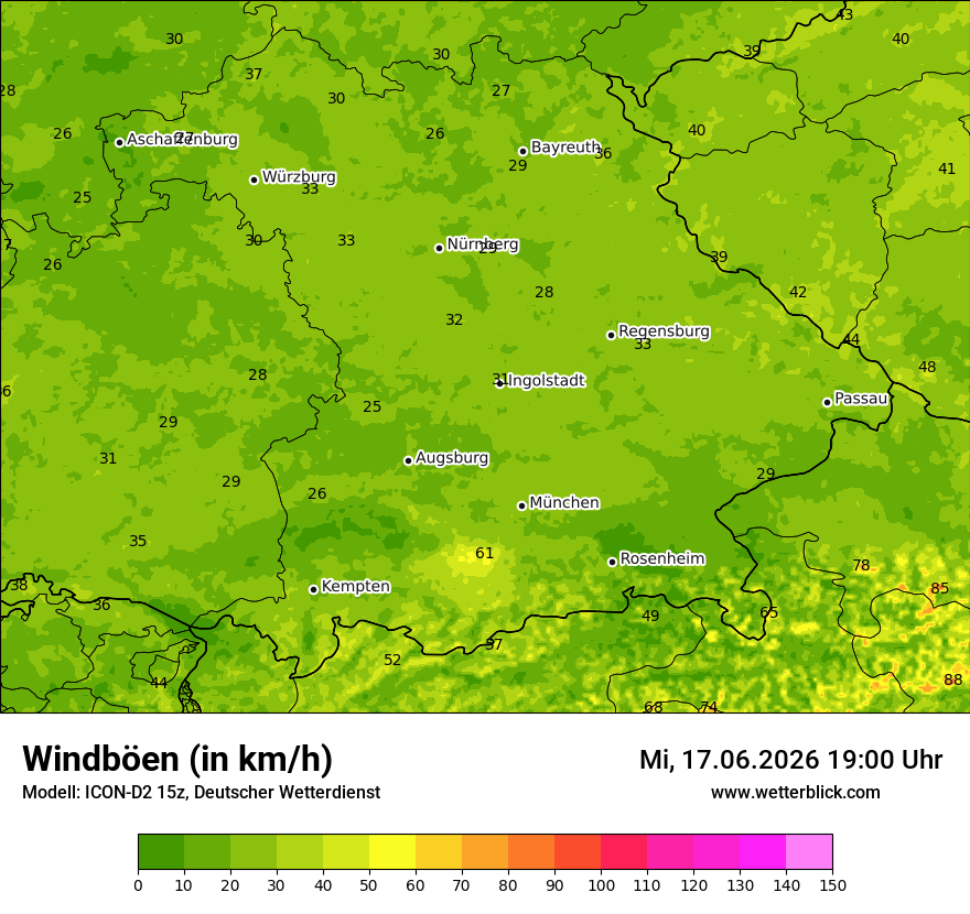 Maximale Windböen