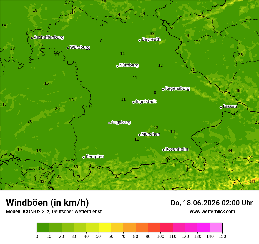 Maximale Windböen