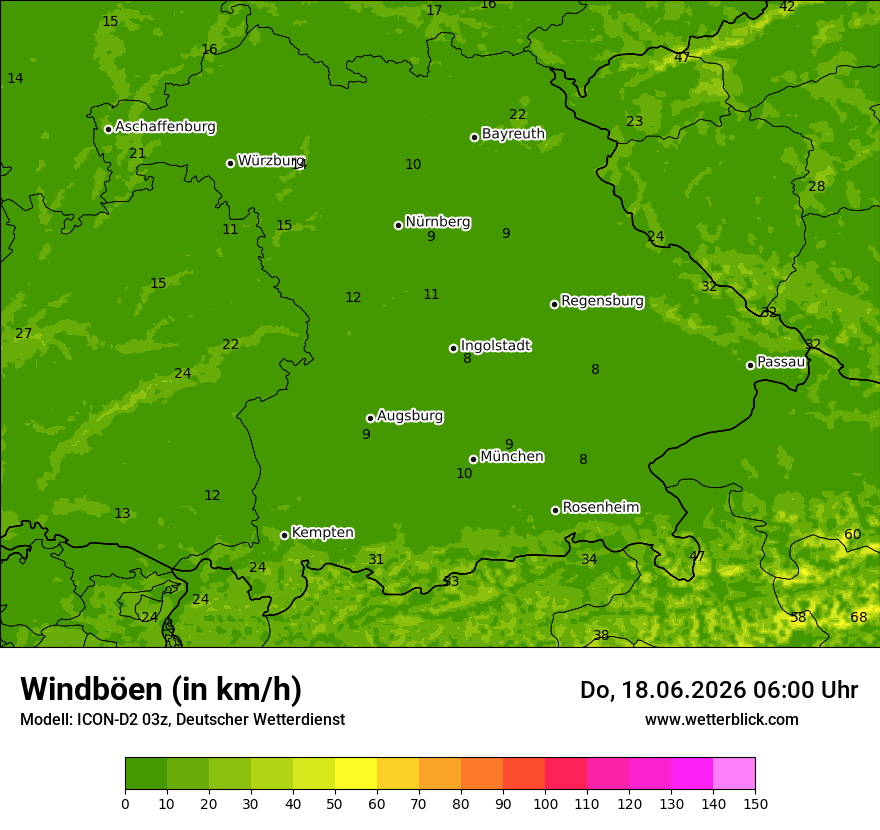 Maximale Windböen