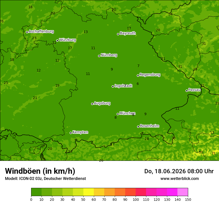 Maximale Windböen