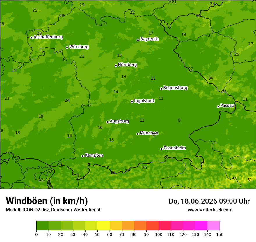 Maximale Windböen