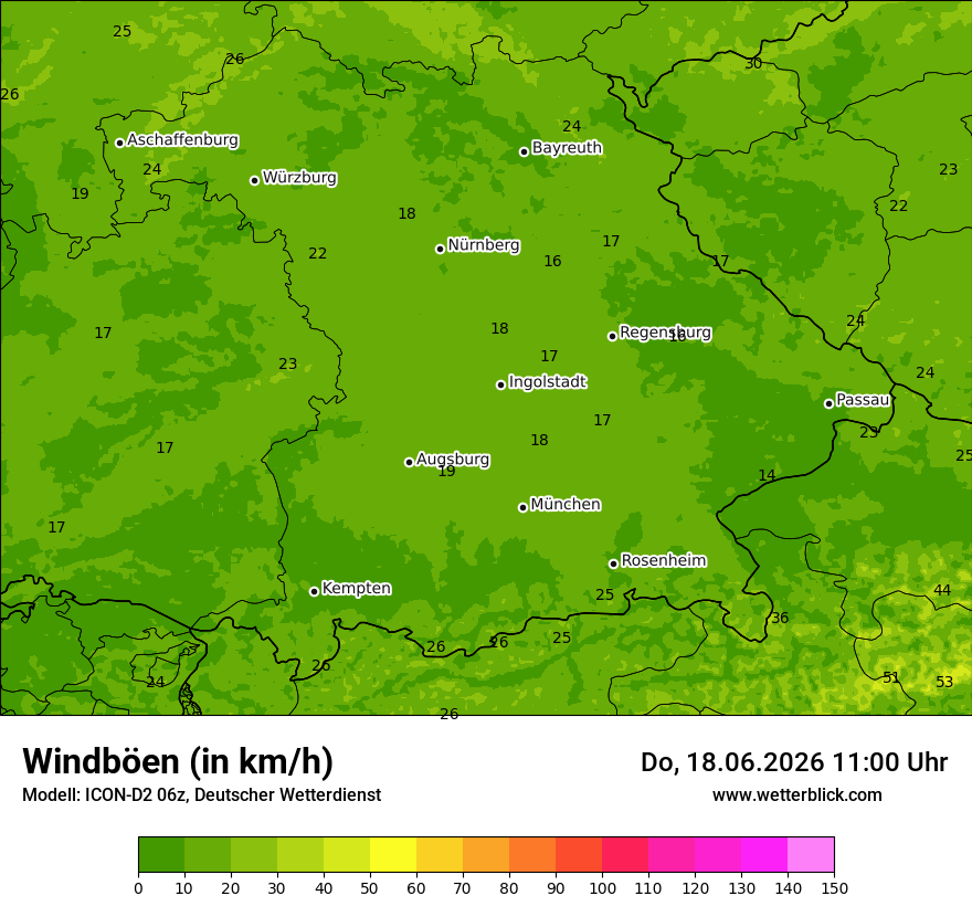 Maximale Windböen