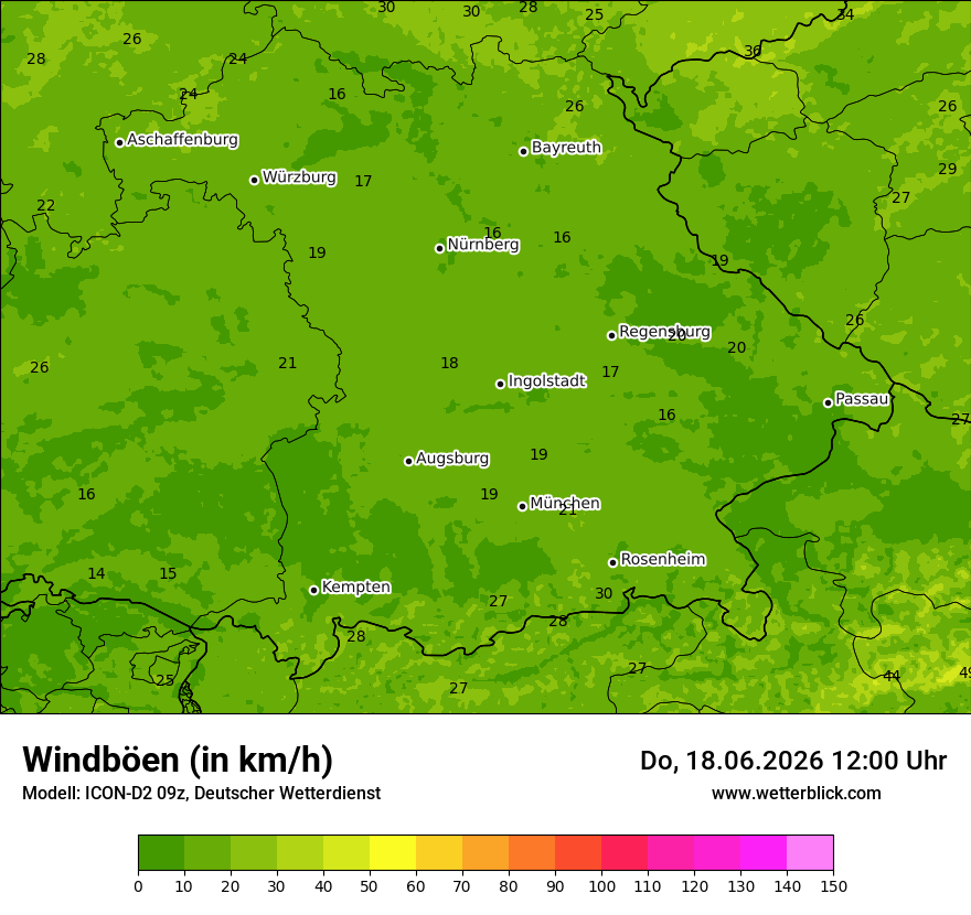Maximale Windböen