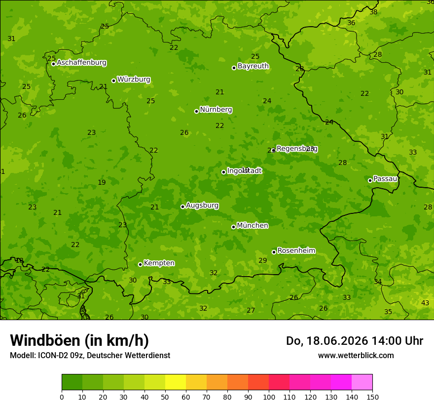 Maximale Windböen