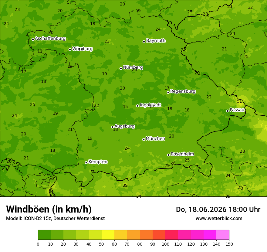 Maximale Windböen