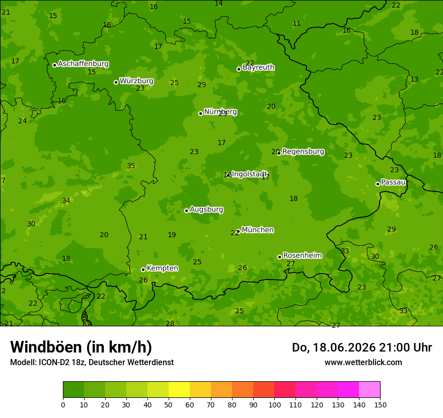 Maximale Windböen