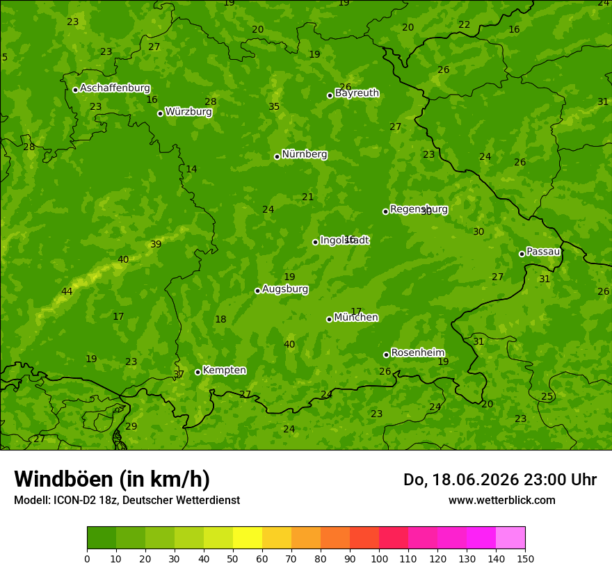 Maximale Windböen