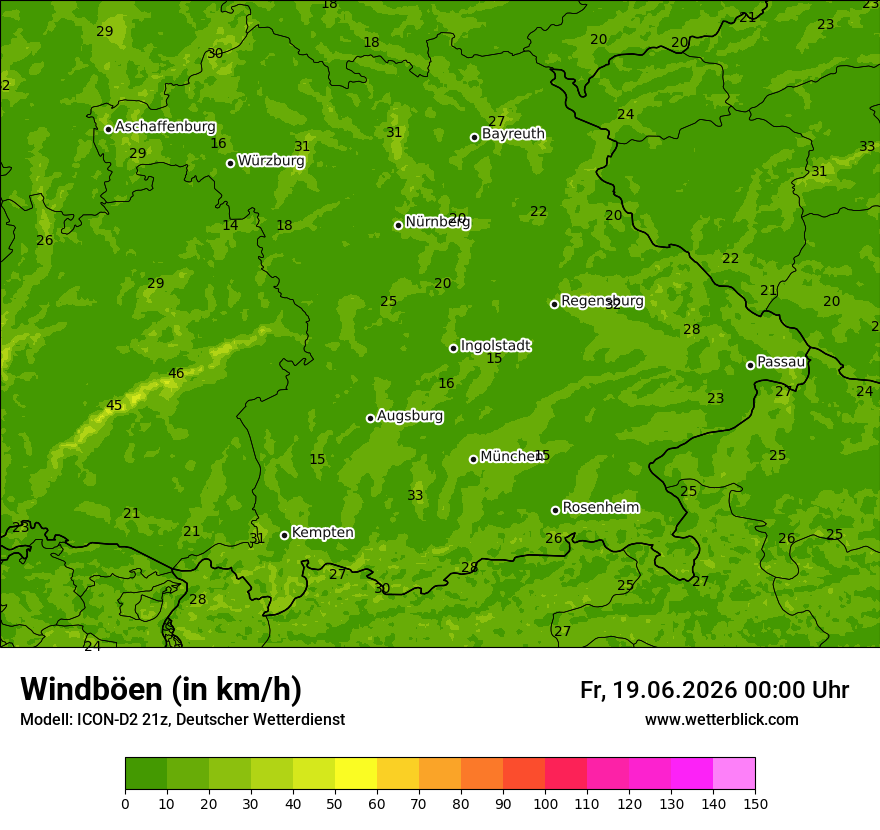 Maximale Windböen