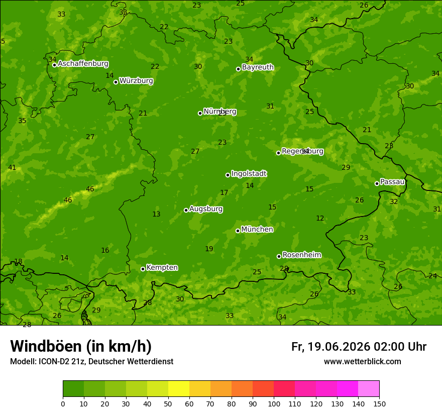 Maximale Windböen