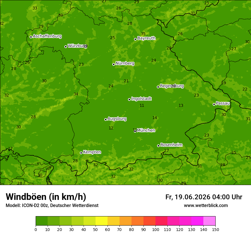 Maximale Windböen