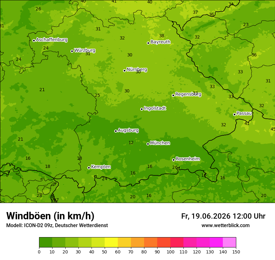 Maximale Windböen