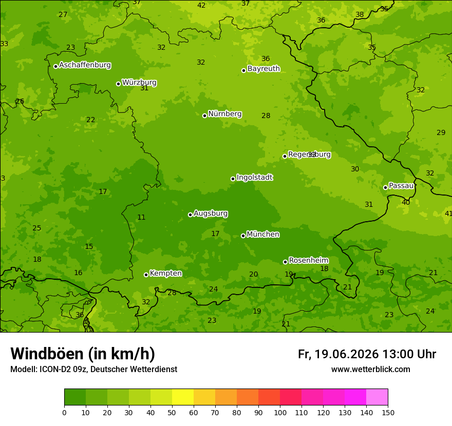 Maximale Windböen