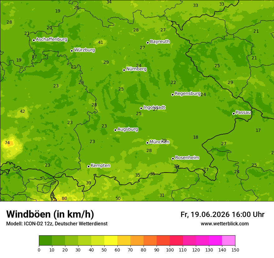 Maximale Windböen