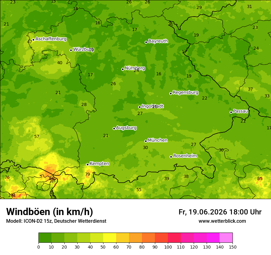 Maximale Windböen