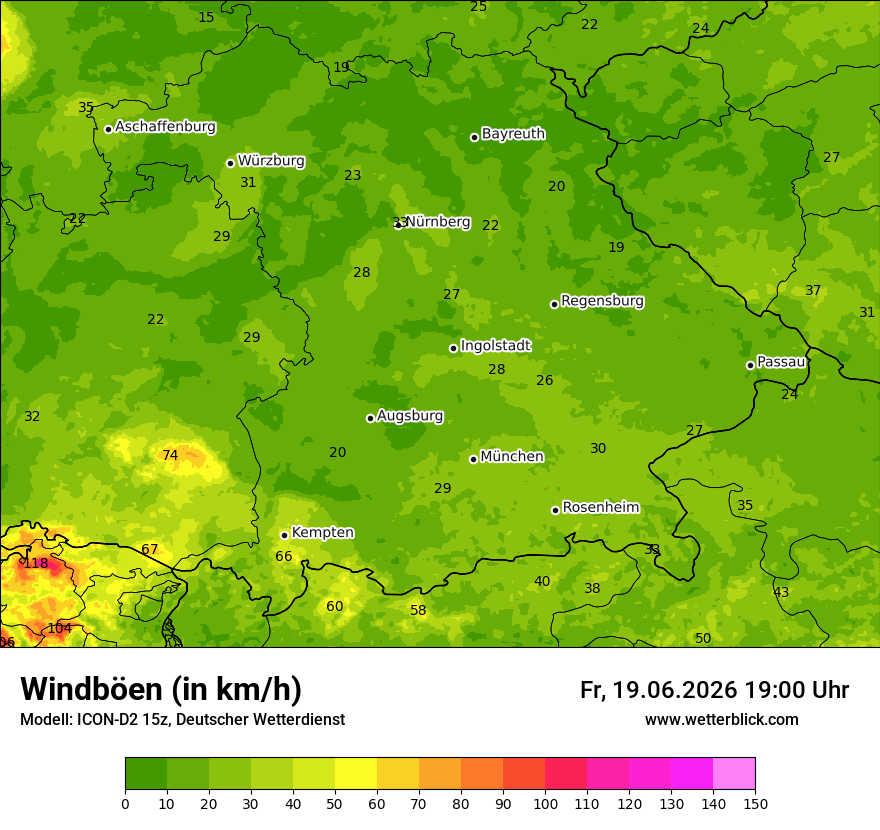 Maximale Windböen