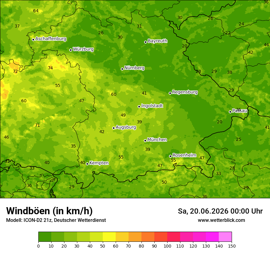 Maximale Windböen
