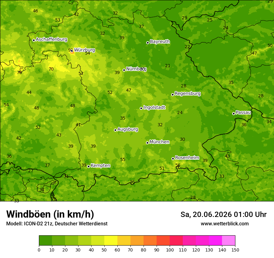Maximale Windböen