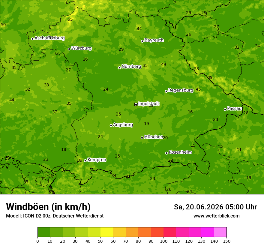 Maximale Windböen