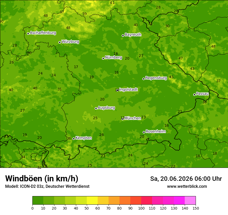 Maximale Windböen