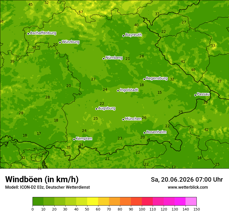Maximale Windböen