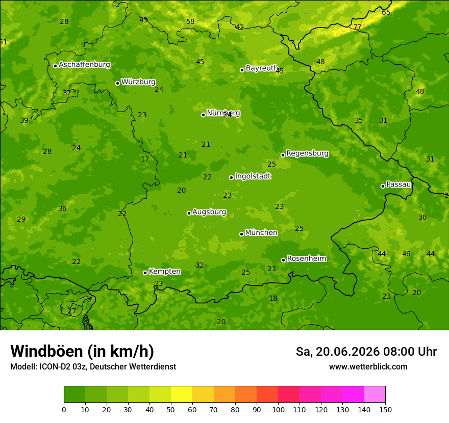 Maximale Windböen