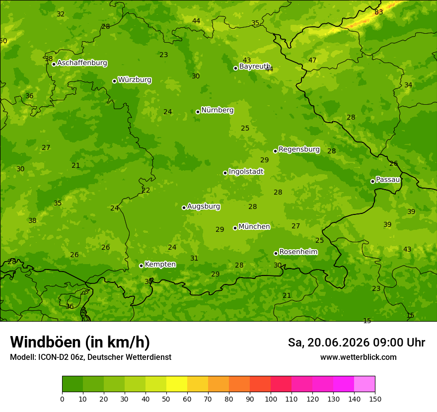 Maximale Windböen